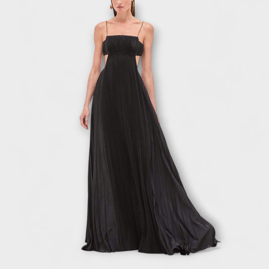 Mireille - Stylish Maxi Dress with Pleats and Cutouts