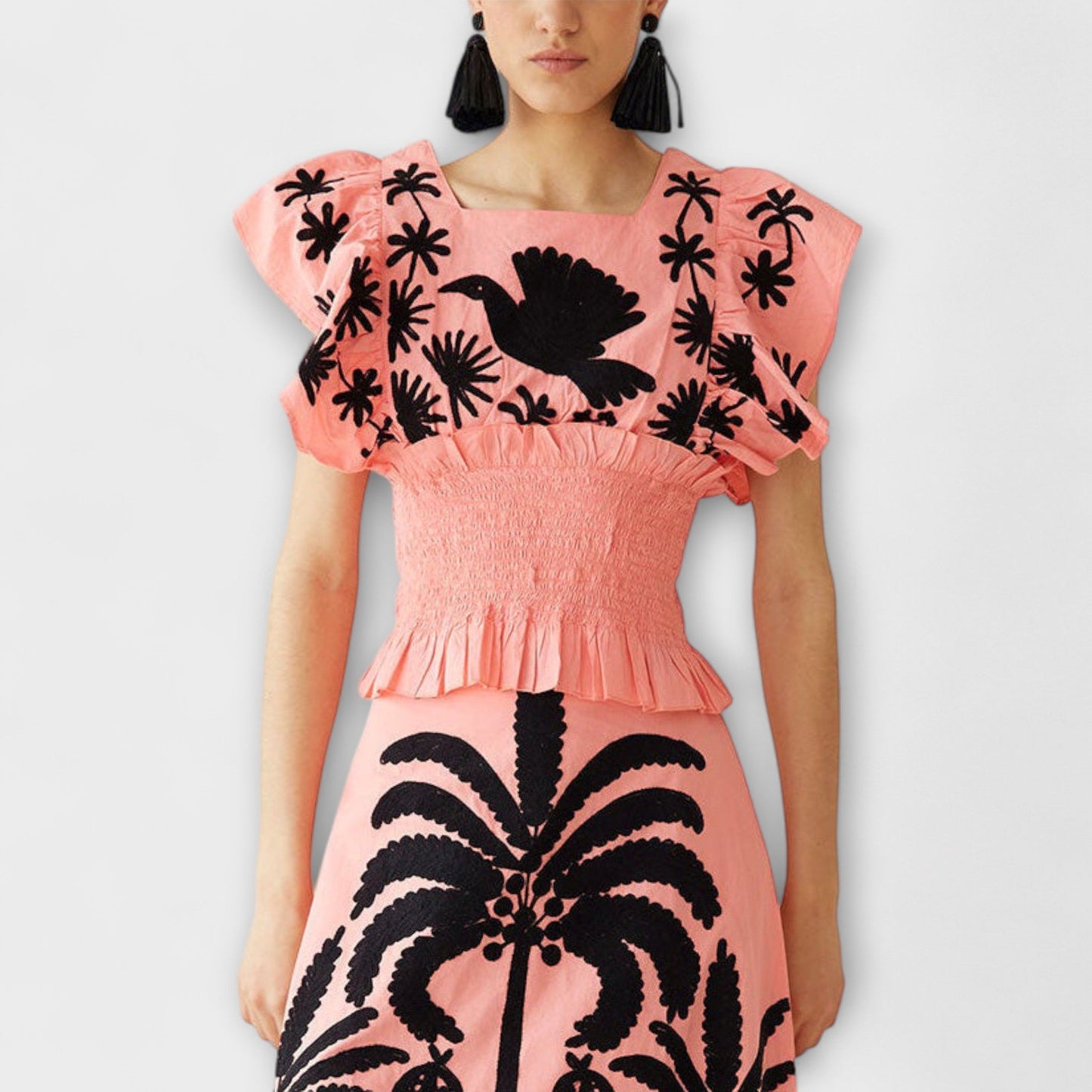 Amy - Stylish Palm Dress