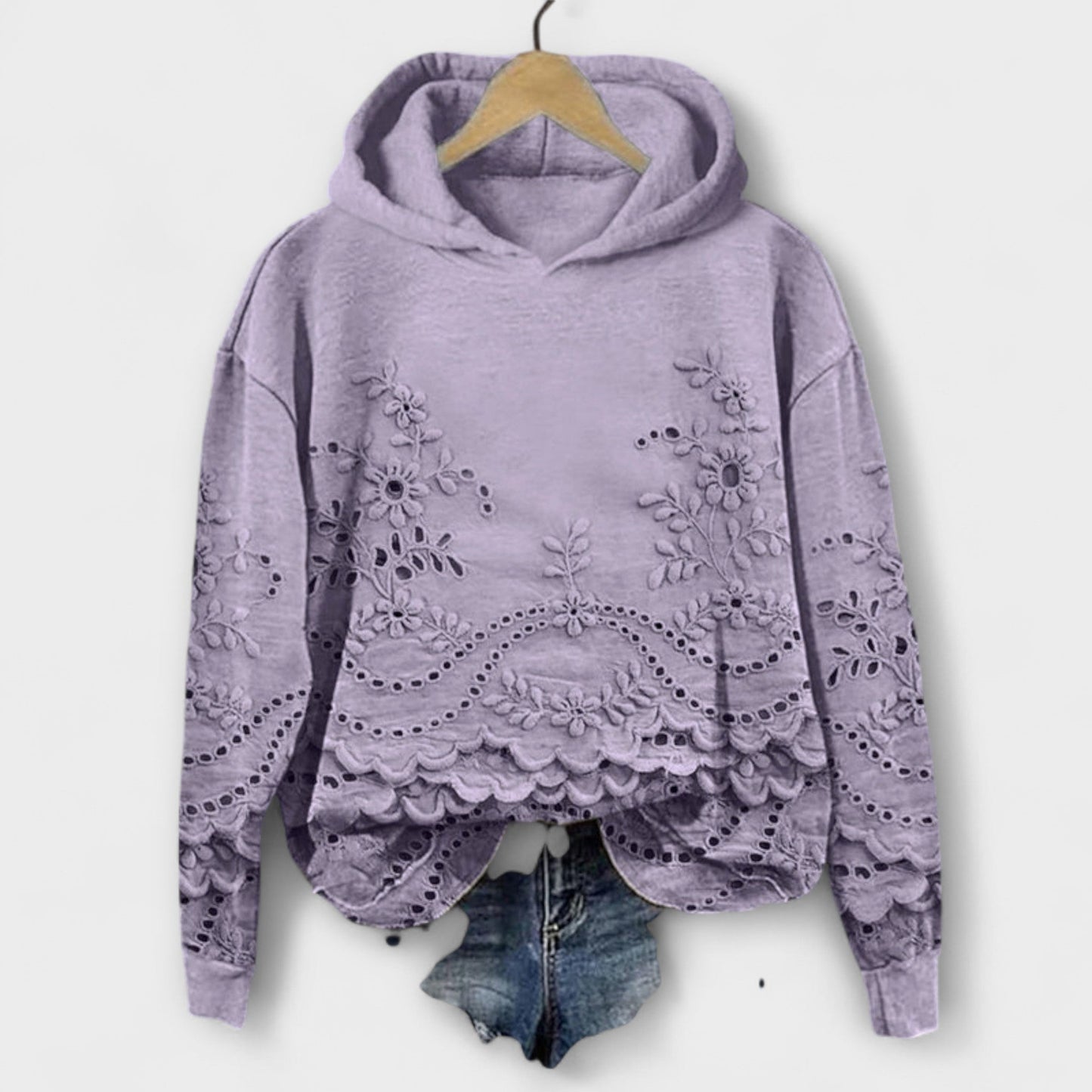 Grace – Vintage Hoodie with Floral Print
