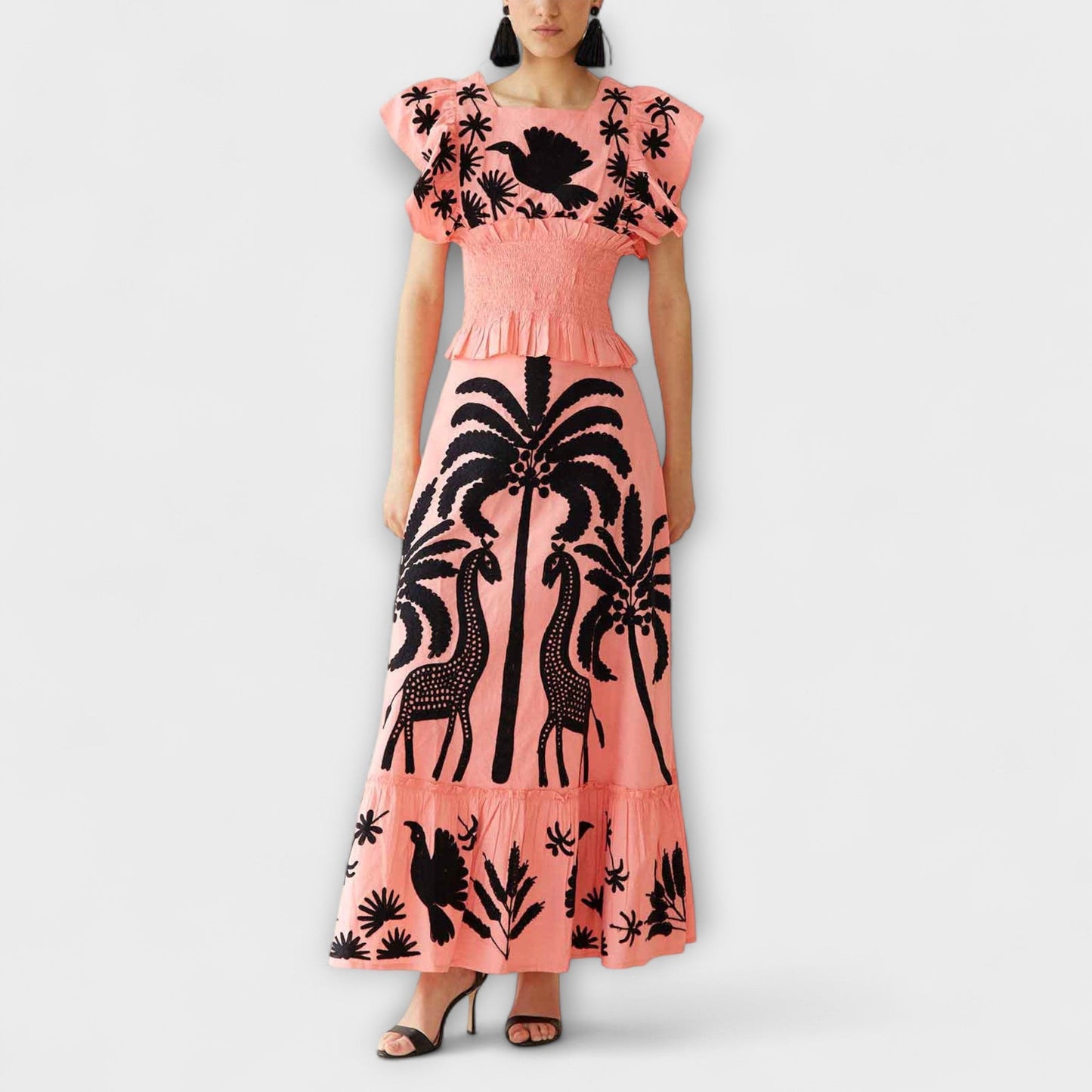 Amy - Stylish Palm Dress