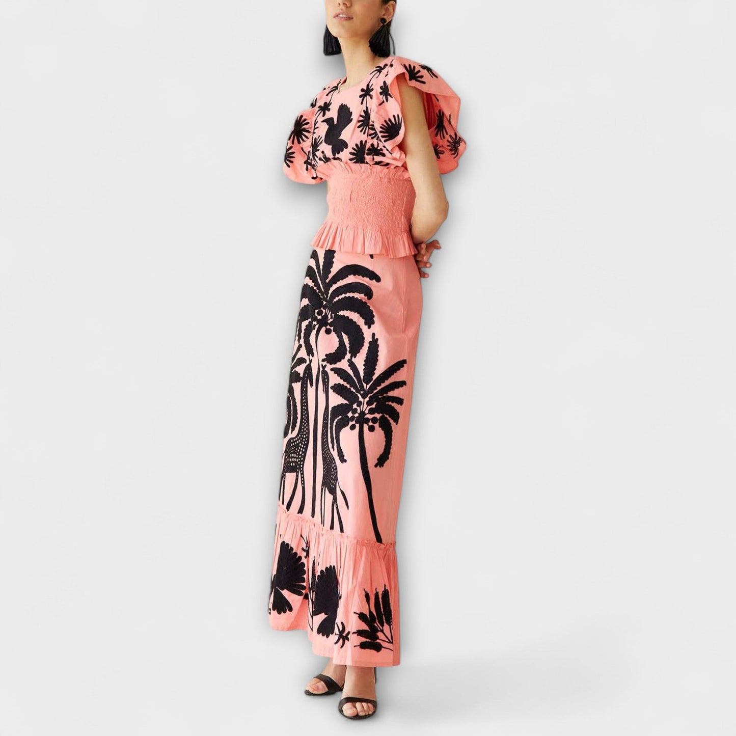 Amy - Stylish Palm Dress
