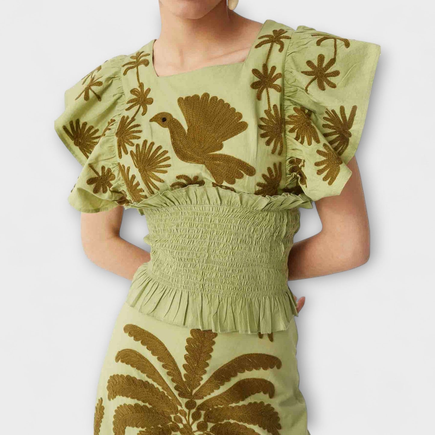 Amy - Stylish Palm Dress