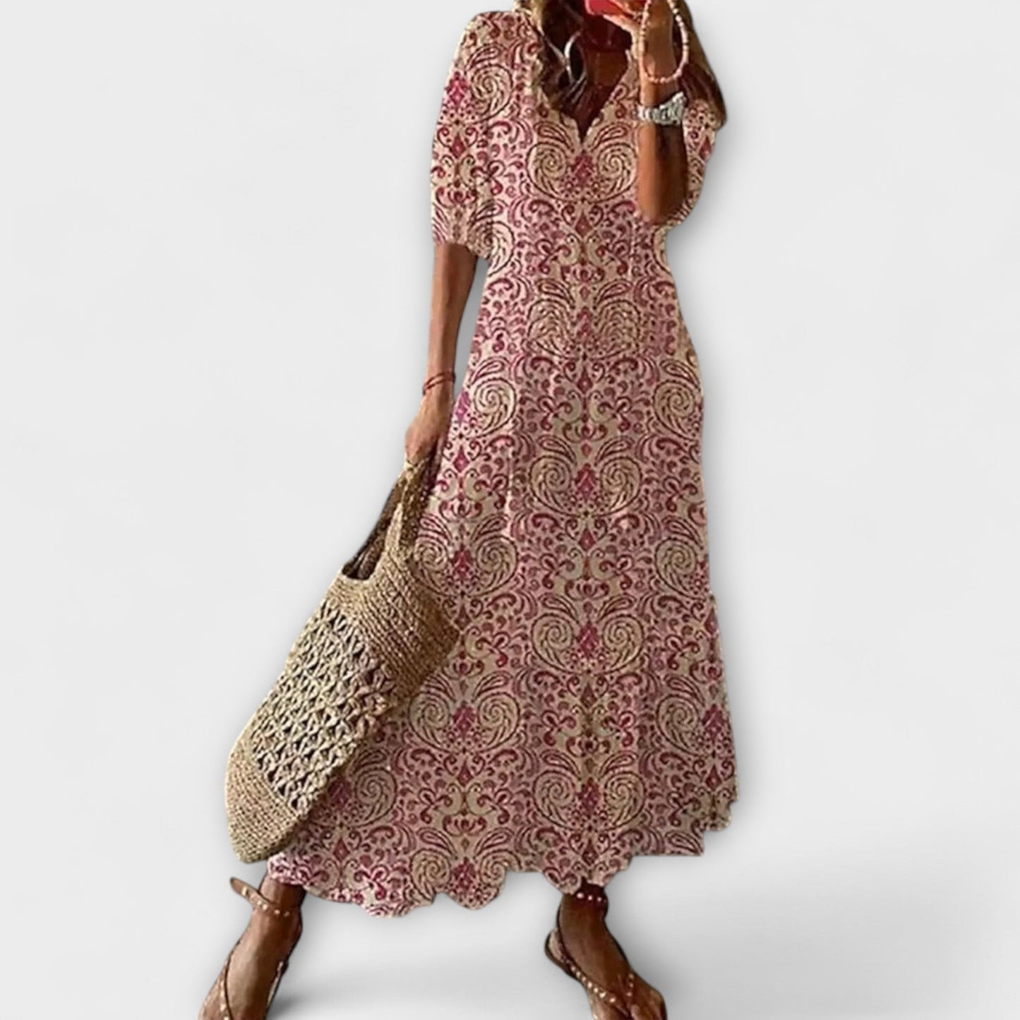 Anna – Women’s Bohemian Summer Dress with Flowing Silhouette
