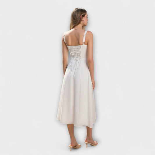 Hope - Ruffled Top Dress with Slit Detail