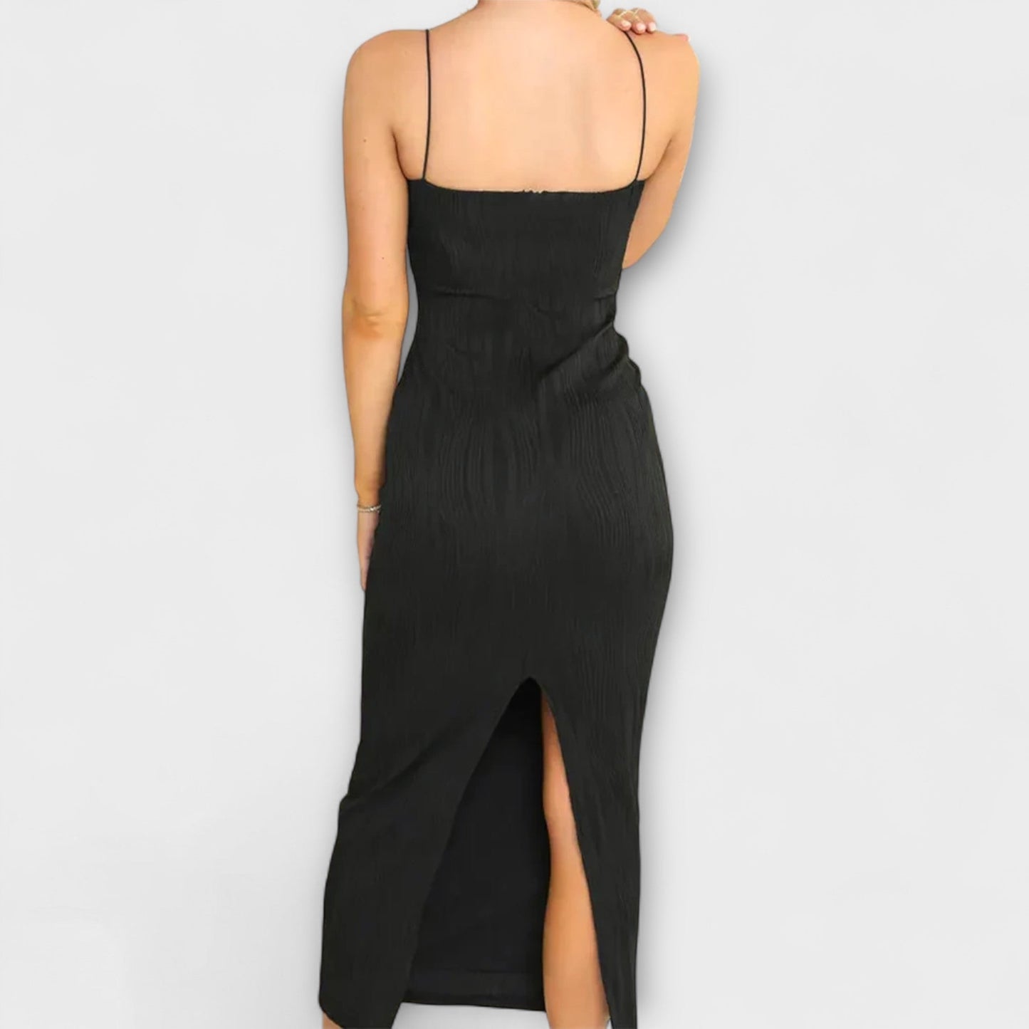 Chic Sleeveless Ruched Maxi Dress