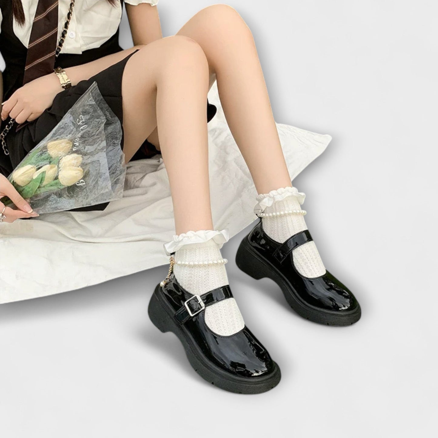 Pearl - Luxury Pearl Mary Jane Leather Shoes