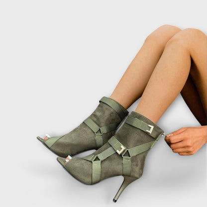 Elegant High Heeled Sandals with Open Toe