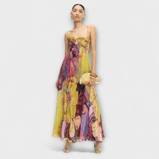 Kiara - Maxi Dress with Lively Ikat Print