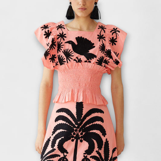 Amy - Stylish Palm Dress