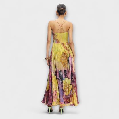 Kiara - Maxi Dress with Lively Ikat Print