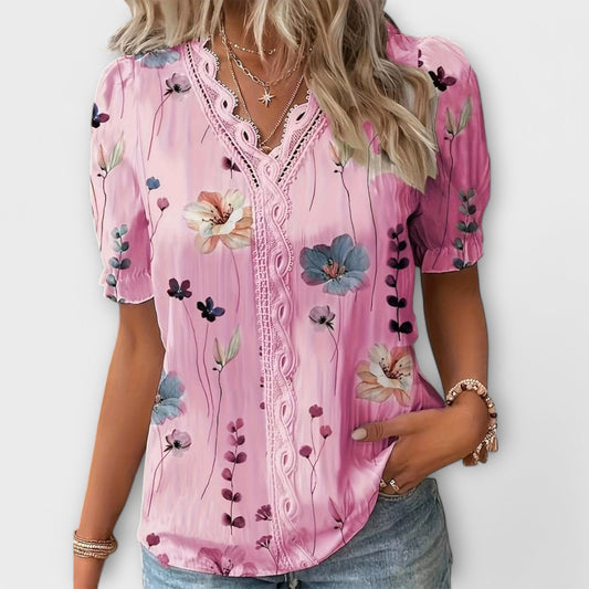 Emily - Fashionable Blouse with V-Neck