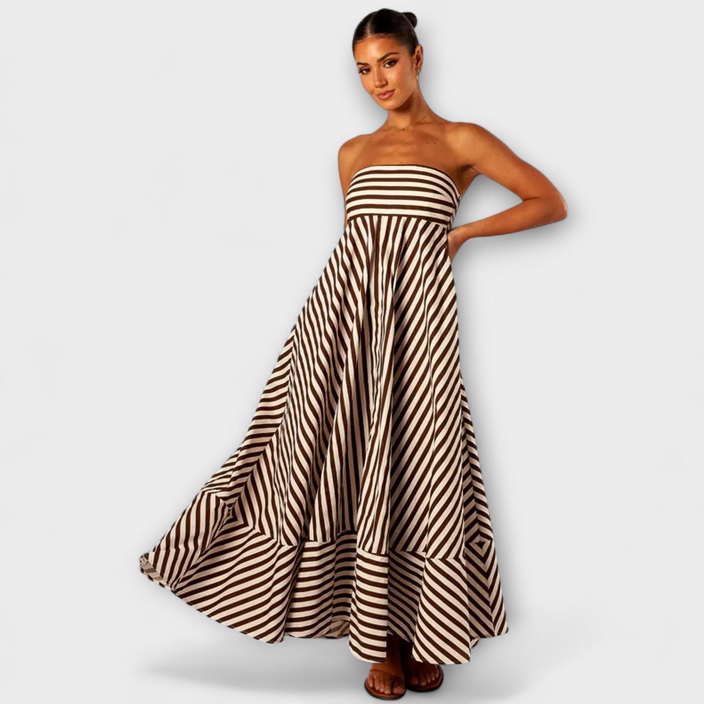 Night Owl Charm Ruffle Shirt Maxi Dress