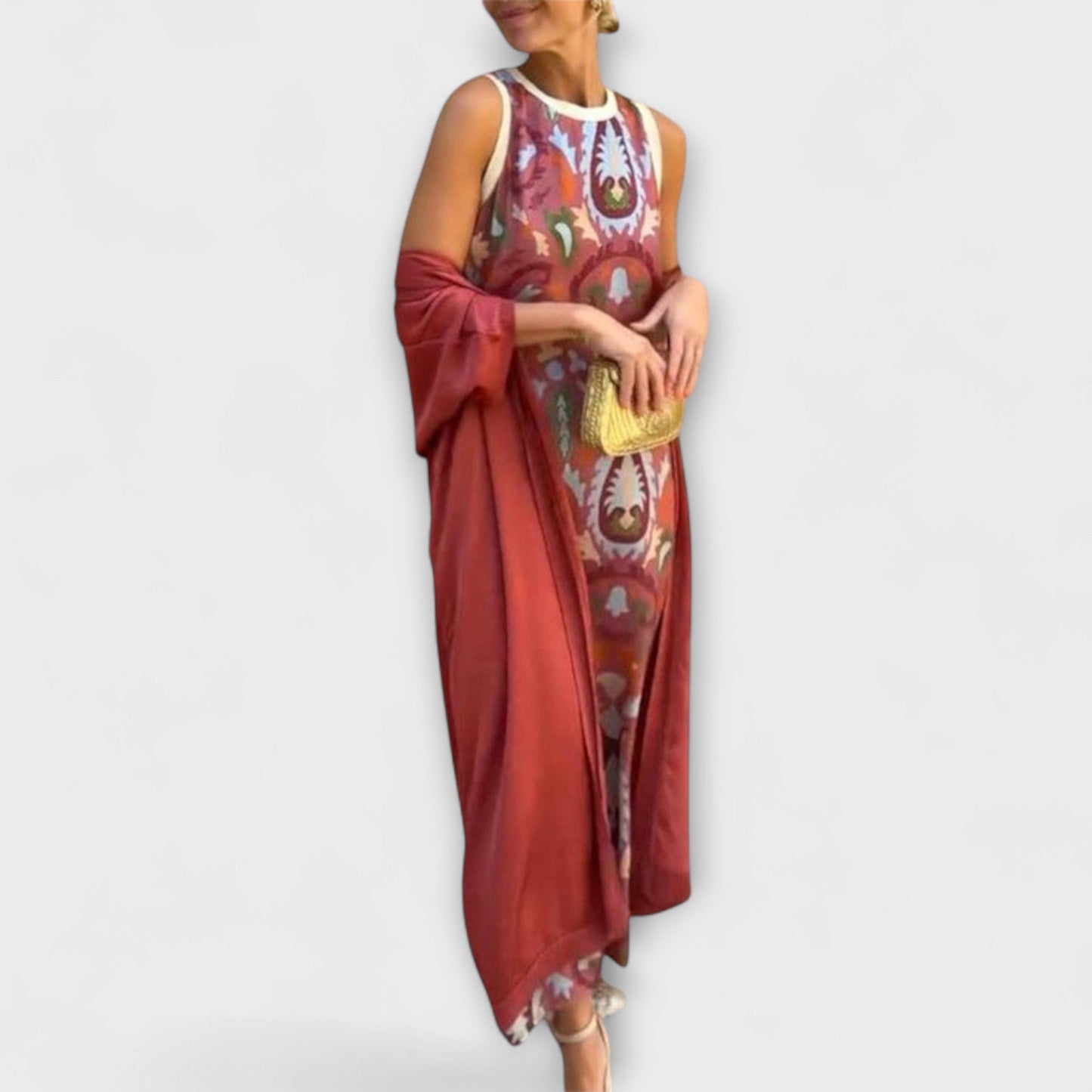 Selviane - Maxi Dress with Matching Cardigan