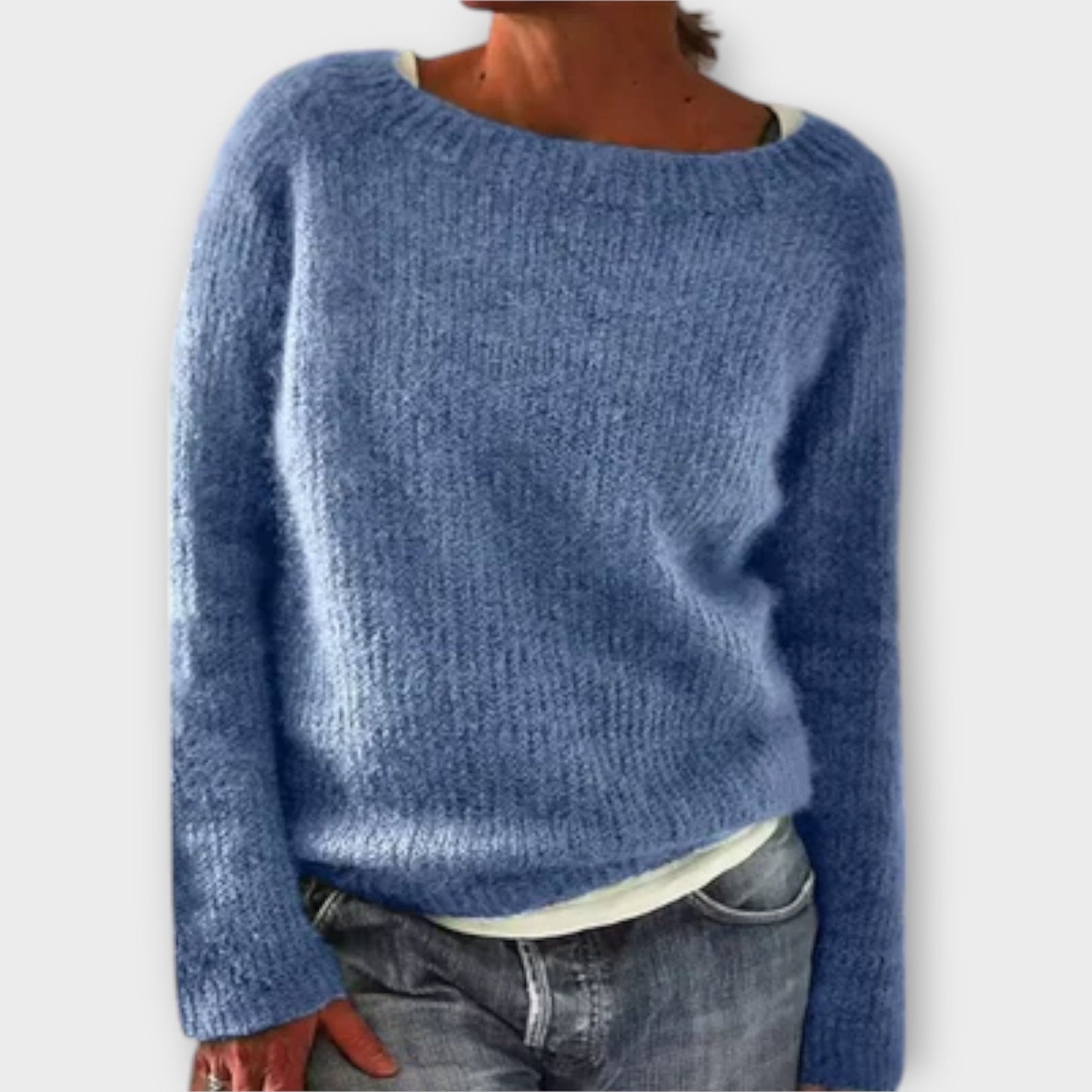 Regine – Solid Color Knit Sweater