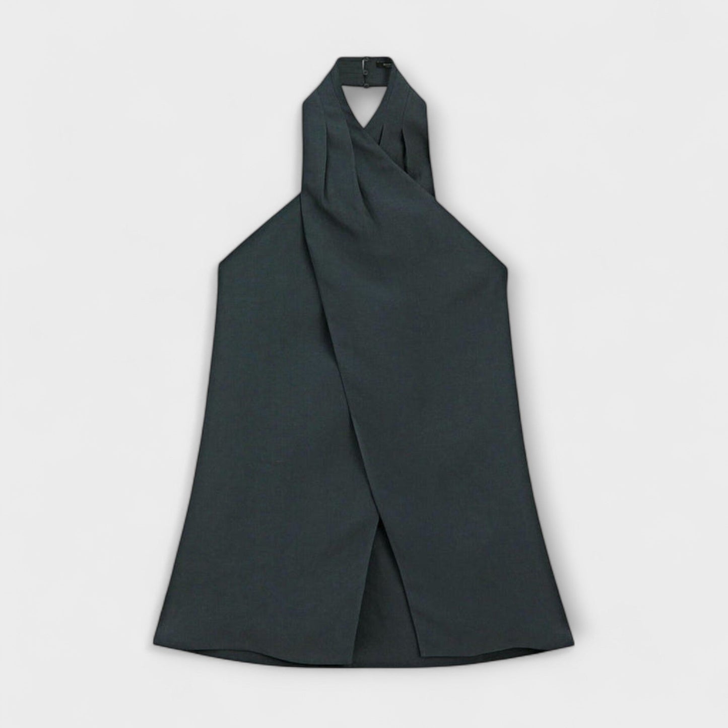 Hannah - Blue Halter Top with Back Cutout