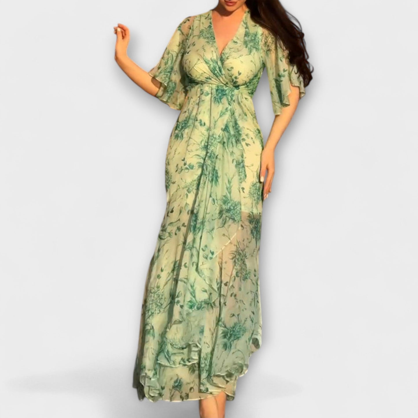 Lana - Stylish Floral Dress with V-Neck