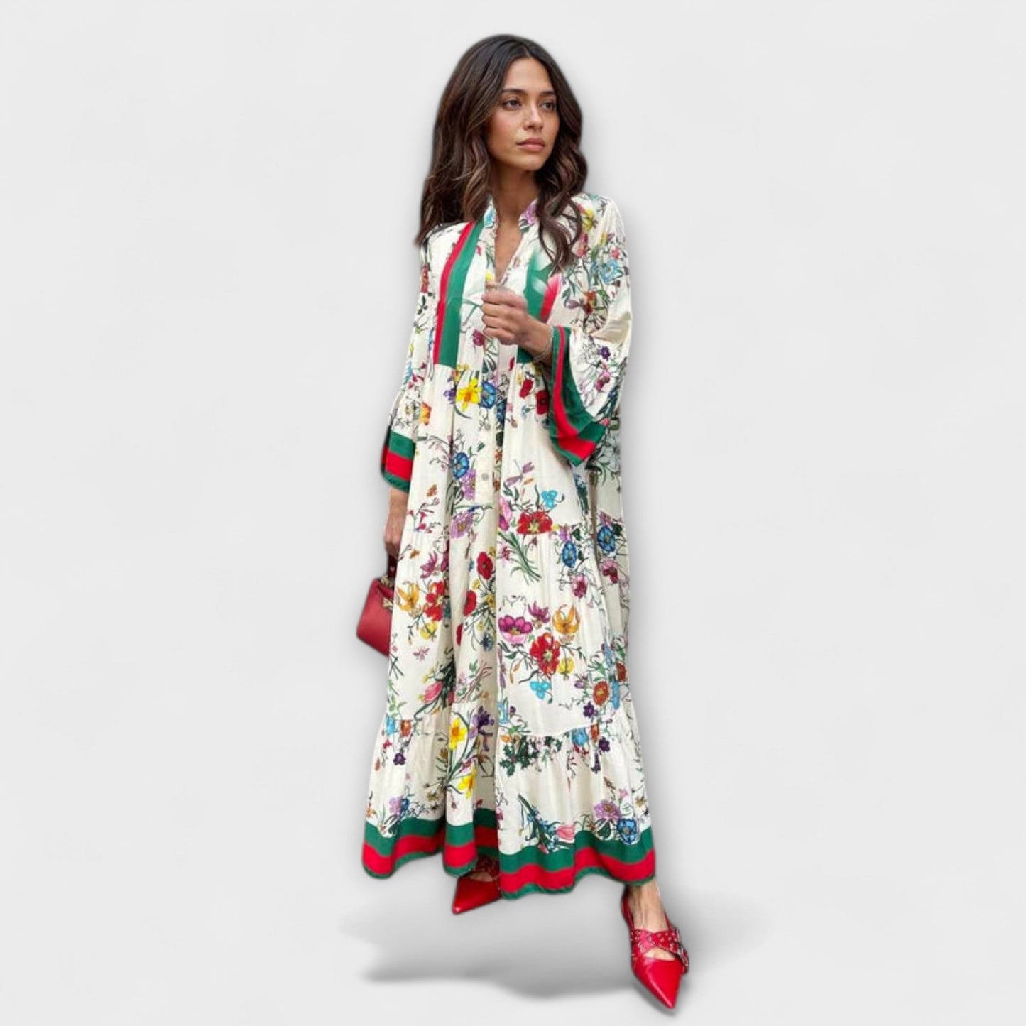 Oriana - Maxi Dress with Floral Pattern