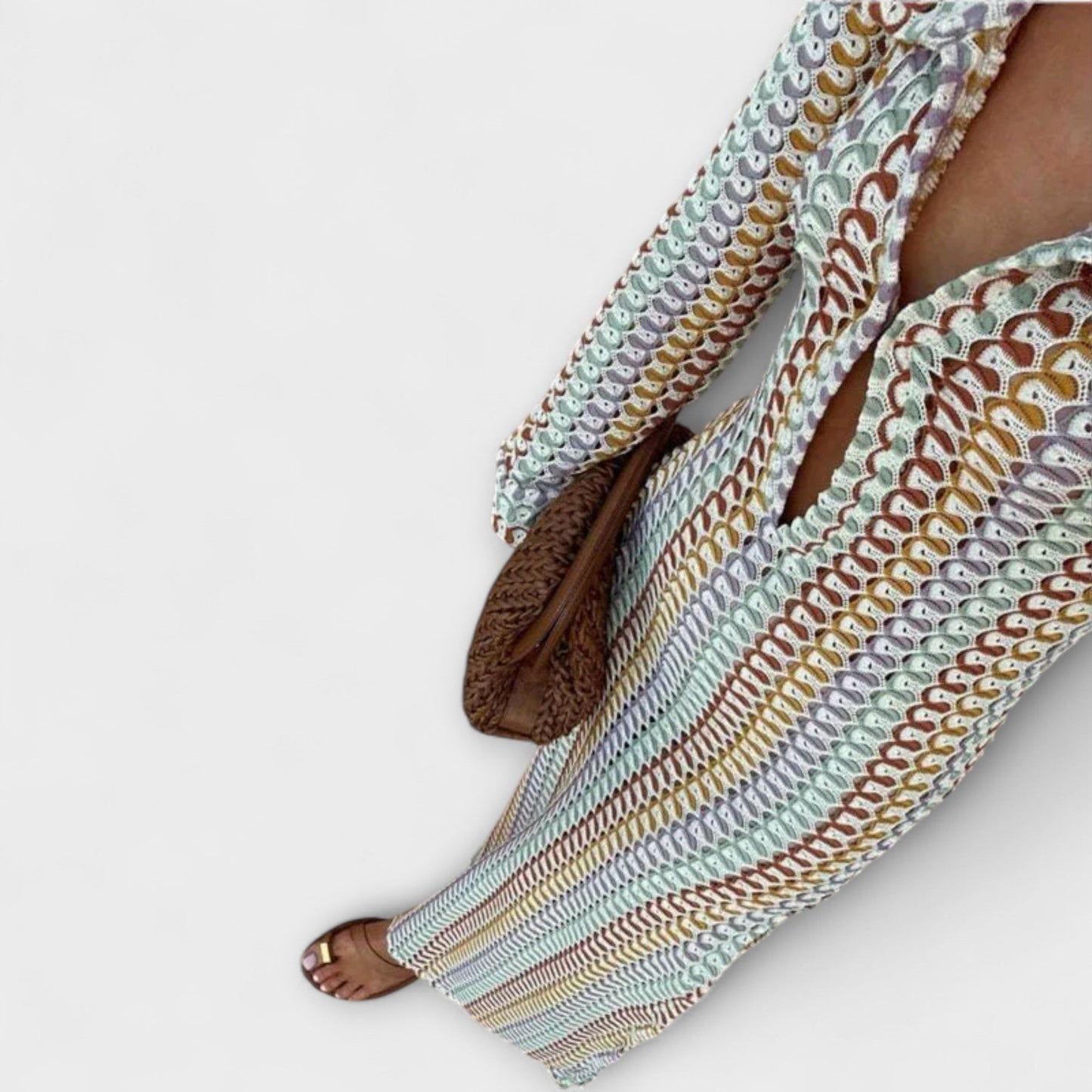 Elina – Maxi Dress with V-Neck and Vacation Flair