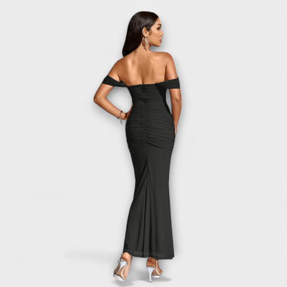 Ione - Off-Shoulder Ruched Bodycon Dress