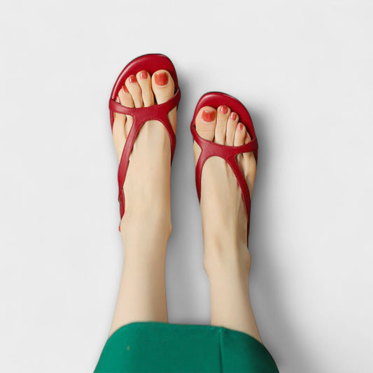 Evelyn - Elegant Flat Sandals Minna with Refined Finish