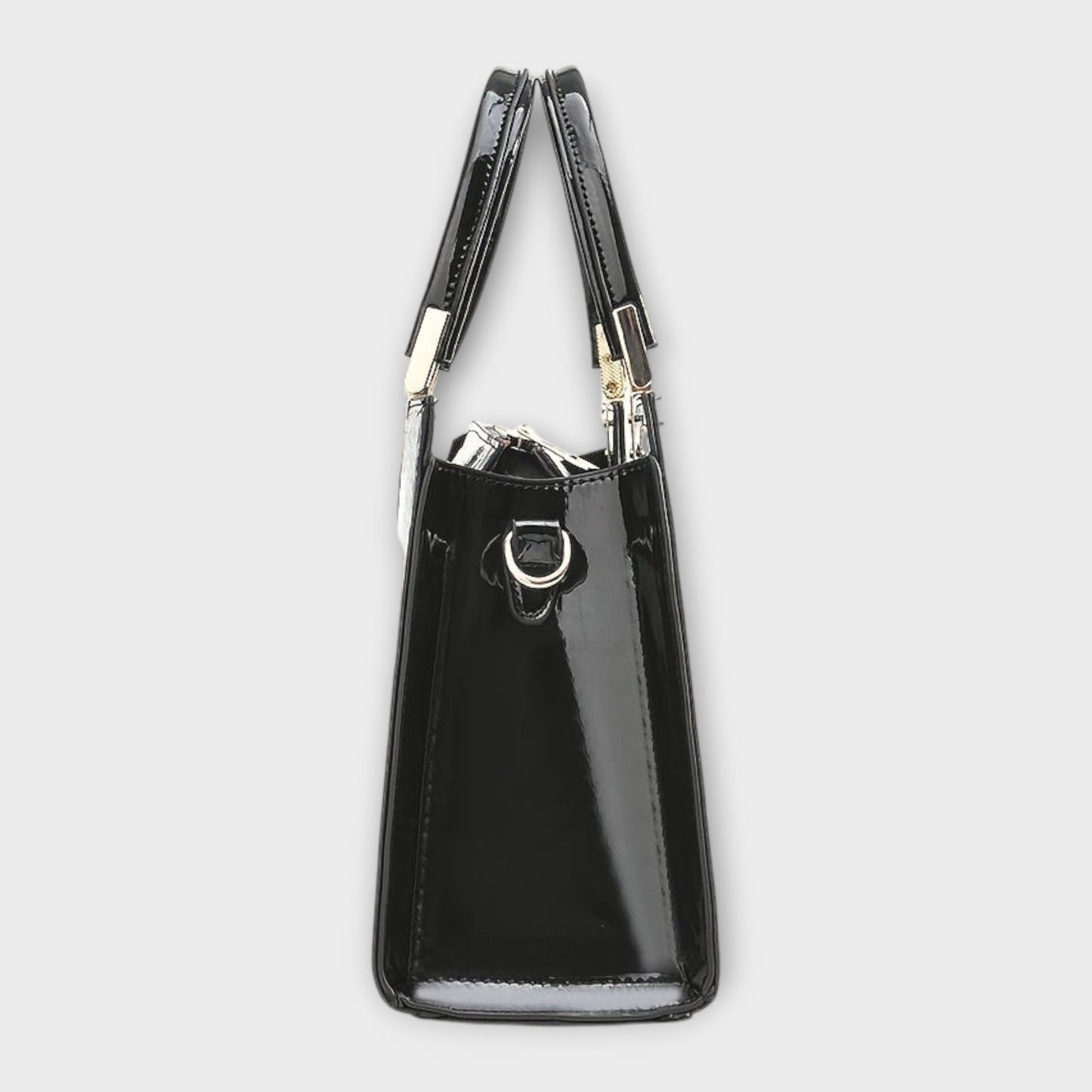 Aurellia. - Glossy Crocodile Pattern Handbag