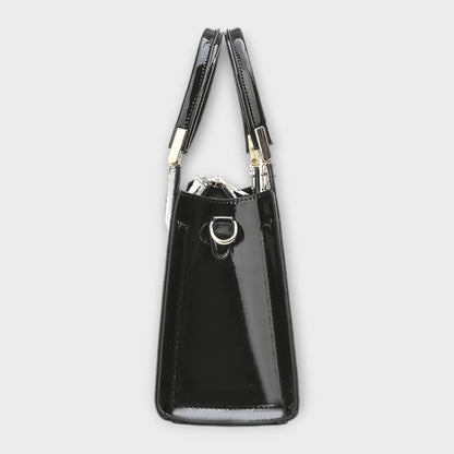 Aurellia. - Glossy Crocodile Pattern Handbag