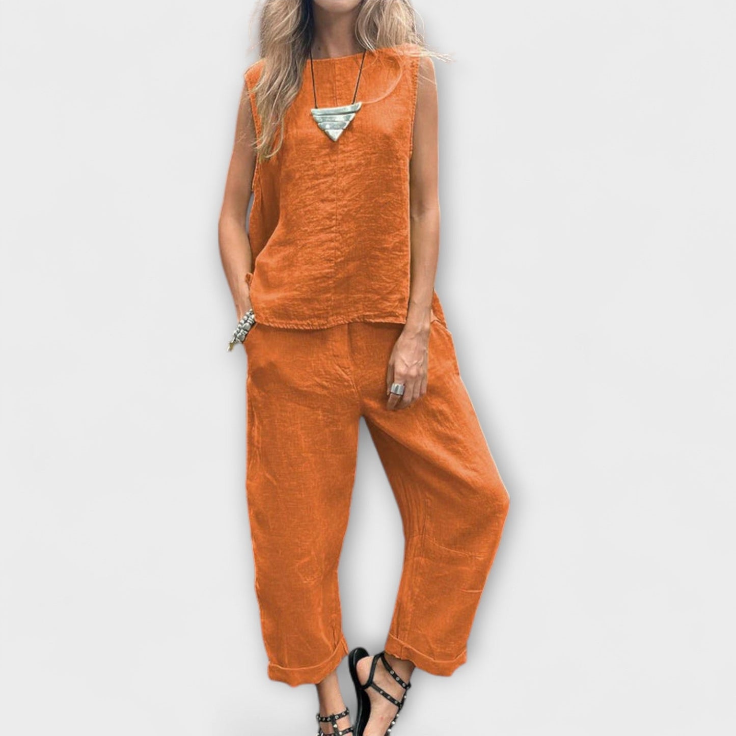 Jennifer - Relaxed Cotton-Linen Outfit