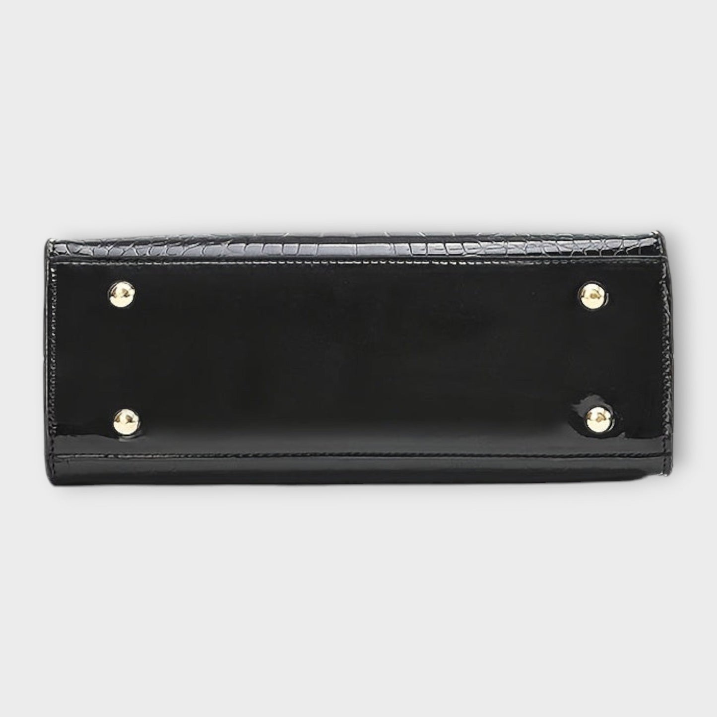 Aurellia. - Glossy Crocodile Pattern Handbag