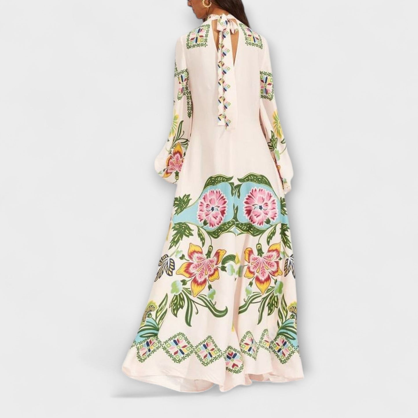 Lisa - Elegant Maxi Dress with Floral Print and Flowing Design