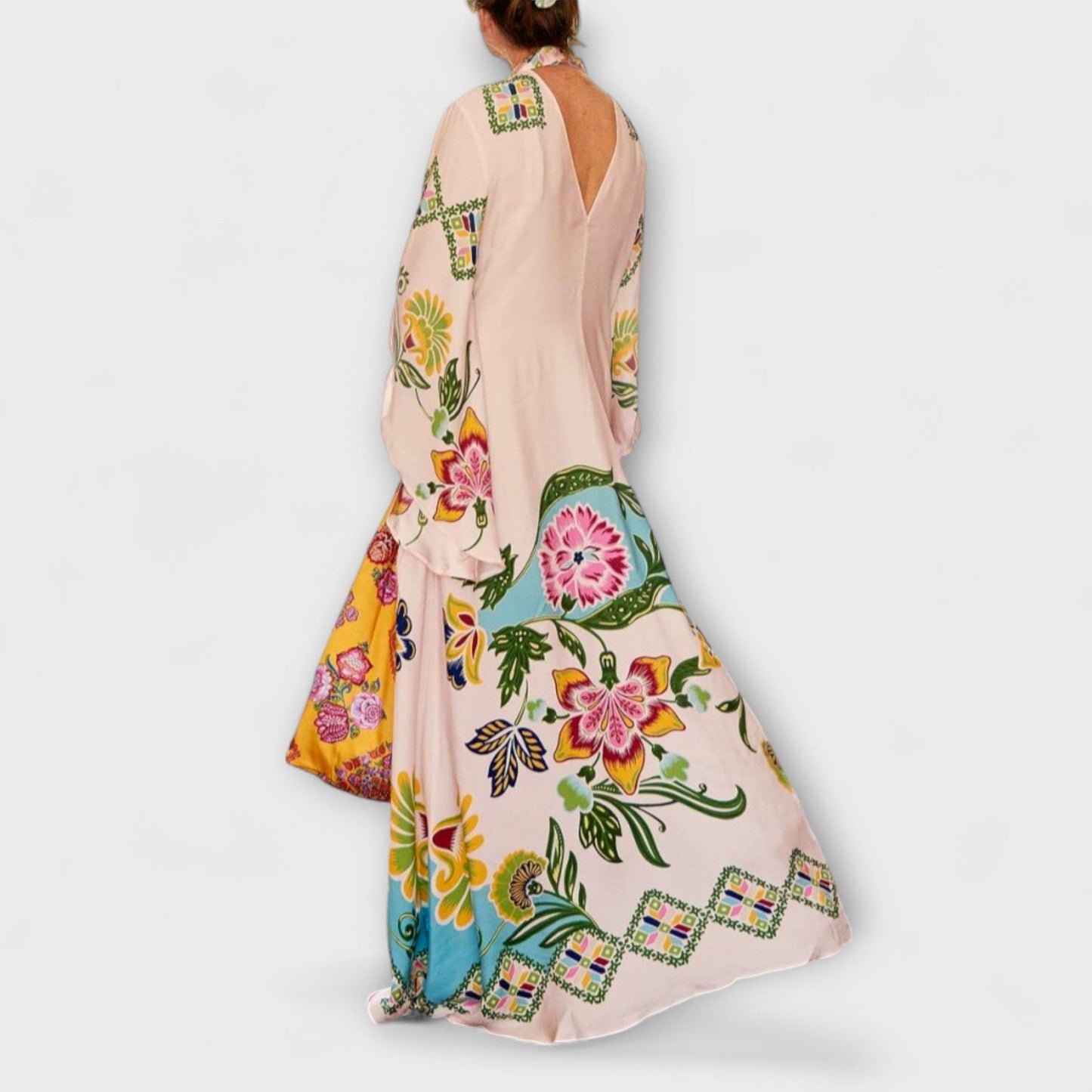 Lisa - Elegant Maxi Dress with Floral Print and Flowing Design