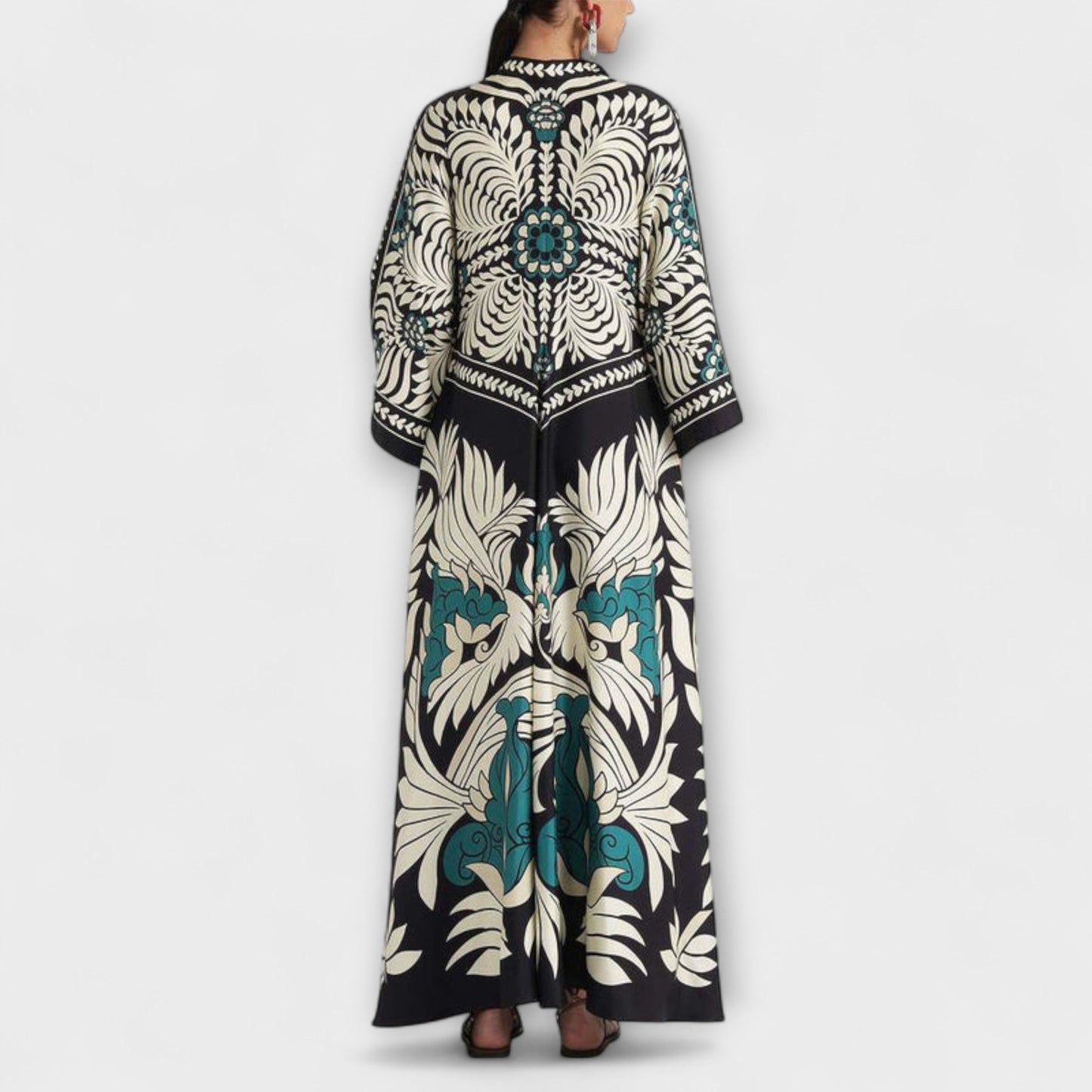 Giselle - Stylish Floral Pattern Flowing Maxi Dress