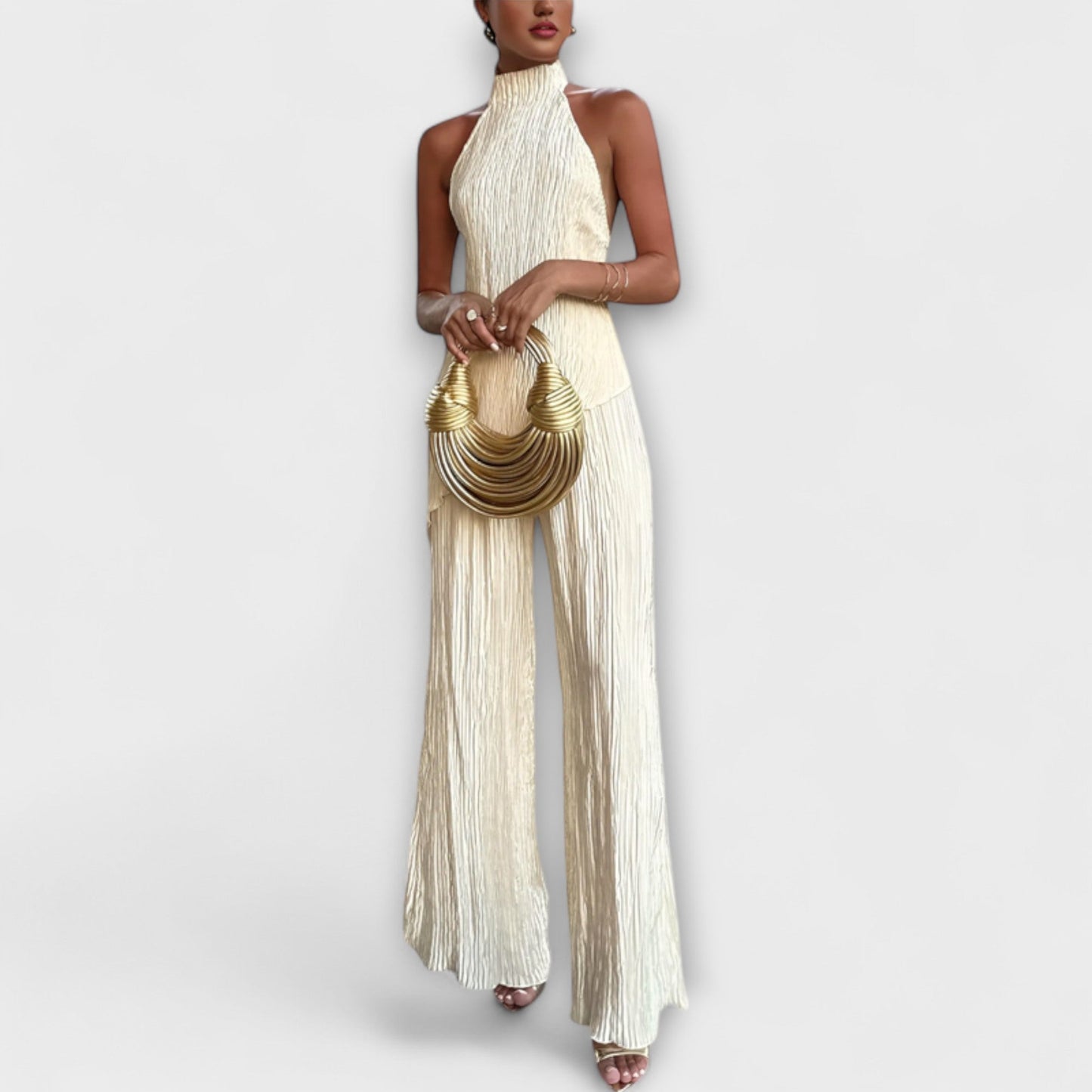 Pilarica - Elegant Pleated Asymmetrical Set